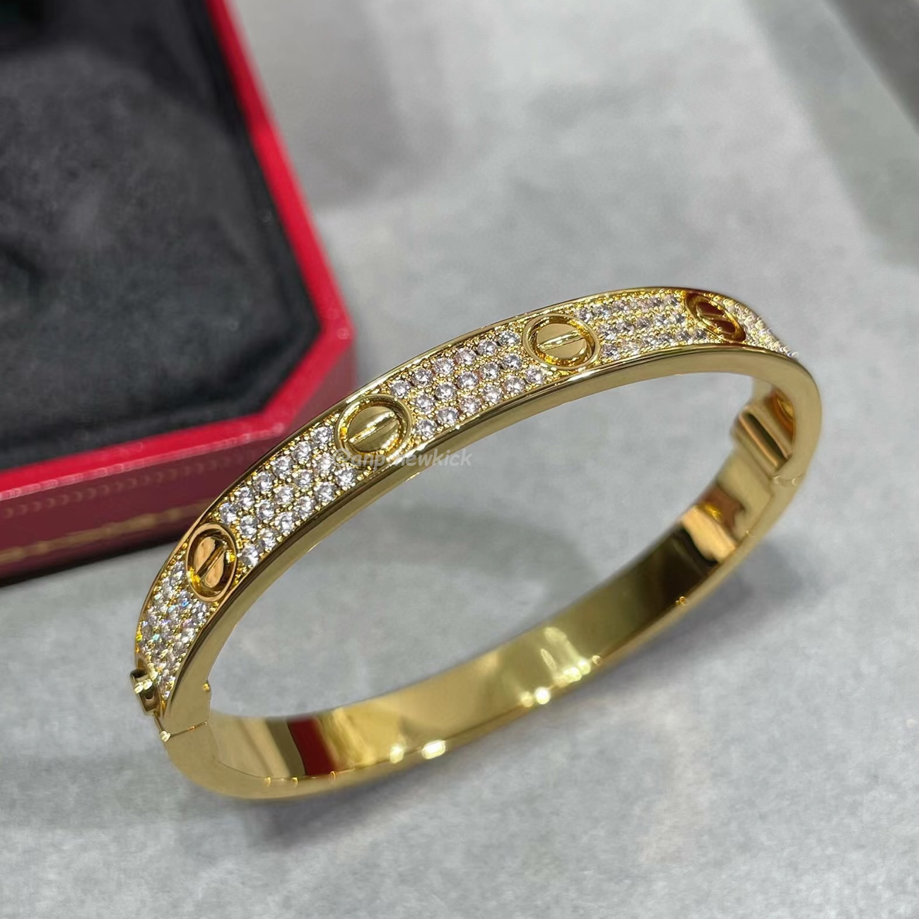 Cartier Bracelet Wide Version Full Sky Star Gold Rose Gold Platinum (6) - newkick.vip